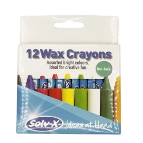 12 WAX CRAYONS
