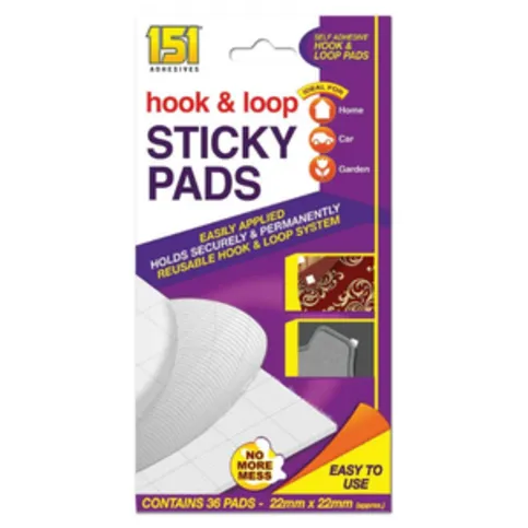 151 Hook & Loop Sticky Pads 36 Pads