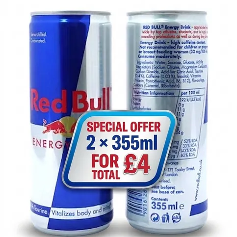 2 × 355ml Red bull for £4