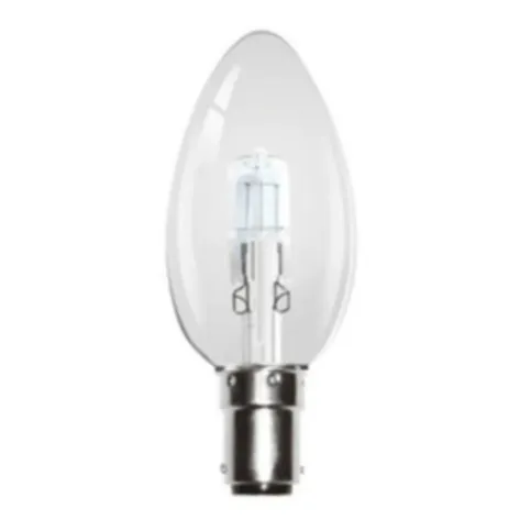 28 Watt (40 Watt Alternative) Energy Saving Halogen Candle Sbc
