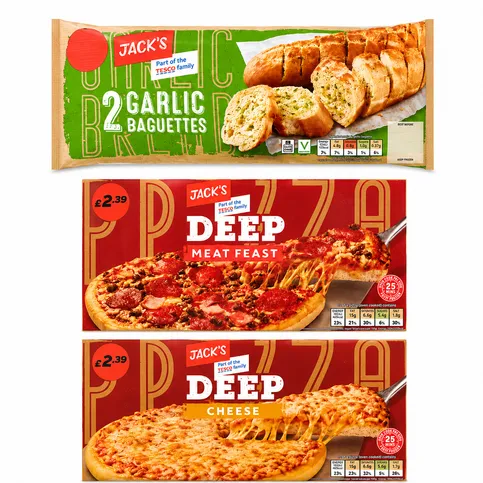 2 Jacks Pizzas And A Garlic Baguette For £5