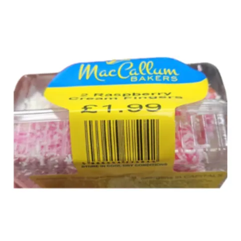 2 Raspberry Cream Fingers