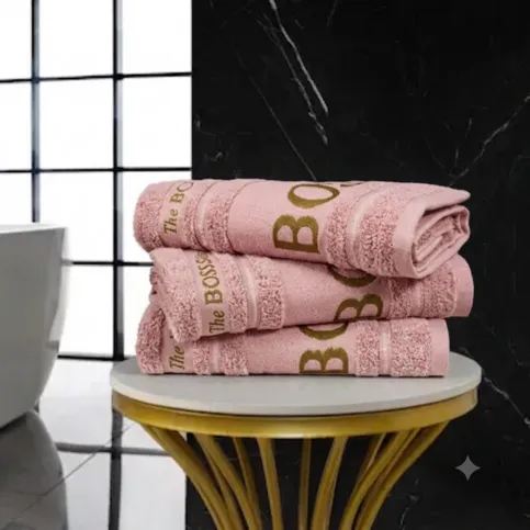 3 Pack Pink Boss Towels
