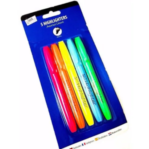 5 Assorted Chisel Highlighters