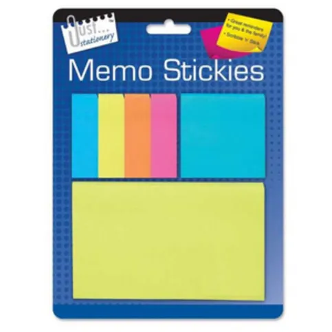 6 Neon Sticky Memo Pads