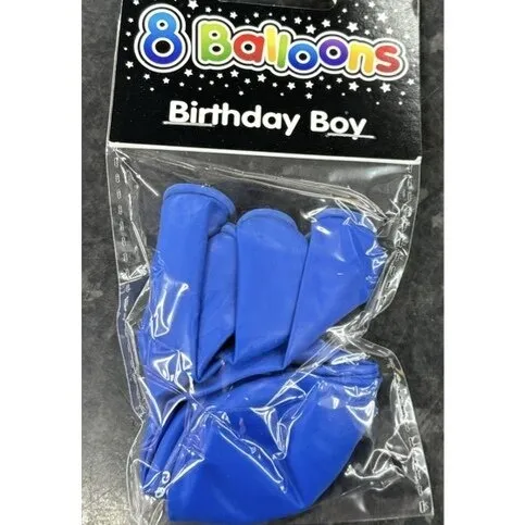 8 Birthday Boy Balloons