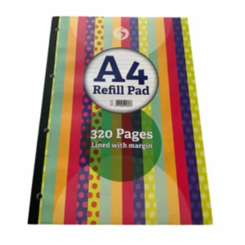 A4 Fashion Design Refill Pad Lined with Margin 320 Pages