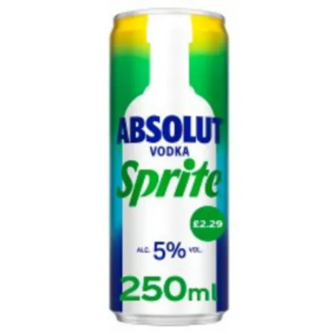 Absolut Vodka & Sprite 250ml
