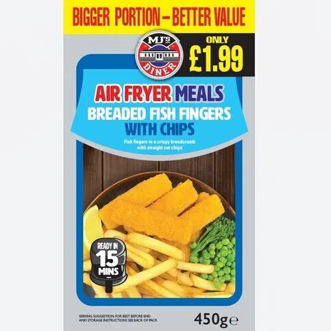 Air Fryer Fish Fingers & Chips