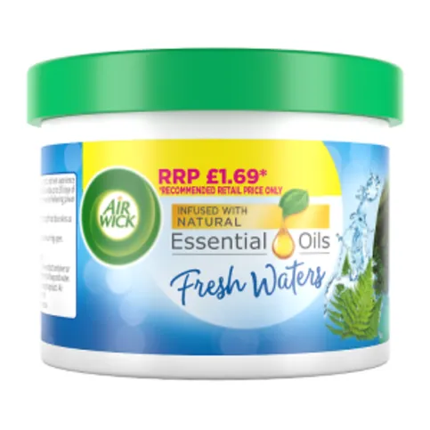 Air Wick Fresh Waters Gel Tin 70g Lasts for up to 30 days