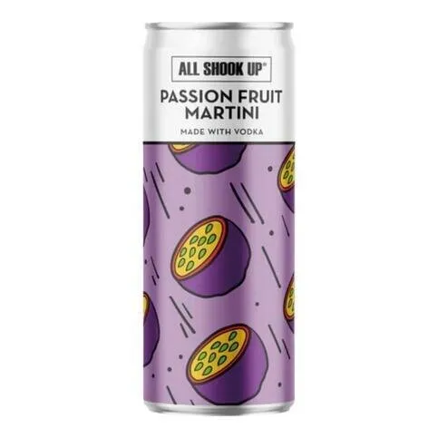 ALL SHOOK UP PASSIONFRUIT MARTINI 3.4% PM£1.39 250ML
