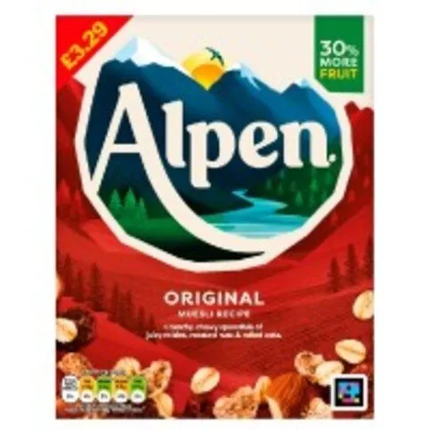 ALPEN ORIGINAL MUESLI PM£3.29 550G
