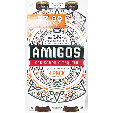 Amigos Tequila Flavour Beer 4x33cl