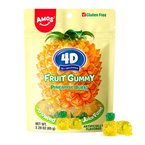 Amos Fruit Gummy Pineapple Burst 65g