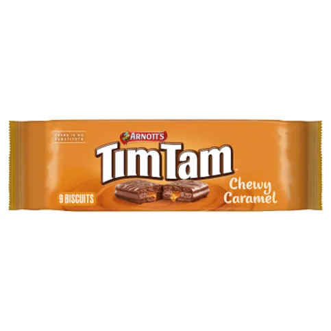 Arnott's Tim Tam 9 Chewy Caramel Biscuits 175g