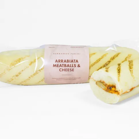 Arrabiata Meatballs & Cheese Panini