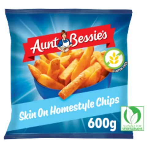 FROZEN: AUNT BESSIE CRISPY & FLUFFY HOMESTYLE CHIPS 600G