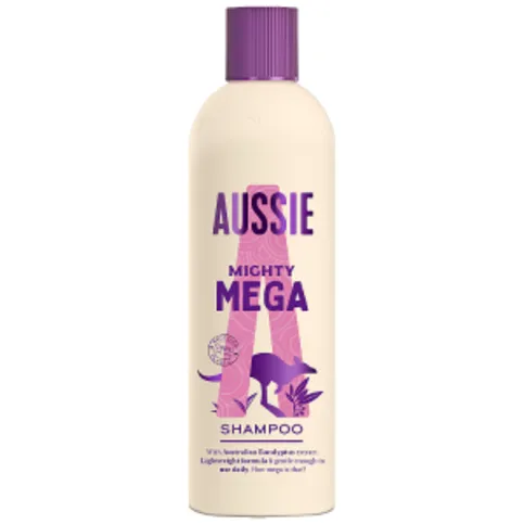 Aussie Mighty Mega Shampoo - Vegan - Lightweight & Gentle - Gives Hair Mega Bonza Bounce 300ml