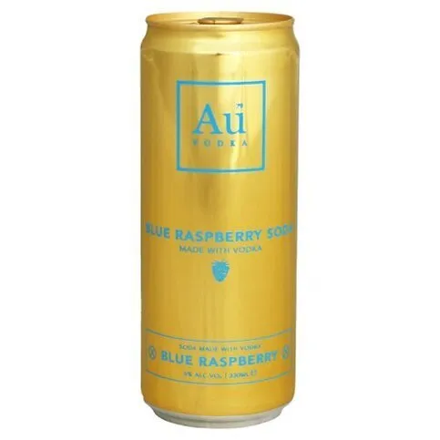 AU VODKA BLUE RASPBERRY SODA CAN 5% 330ML