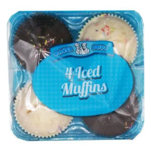 Baker Boys Iced Muffins 4 Pack 350g