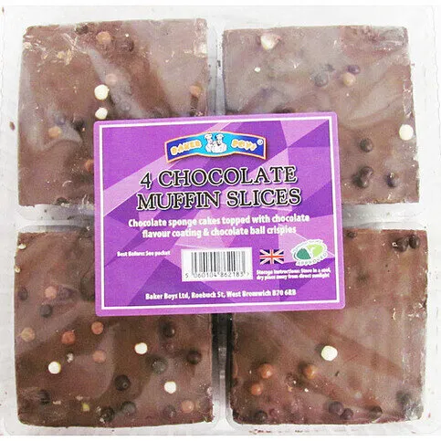 Baker Boys Triple Chocolate Muffin Slices 4 Pack