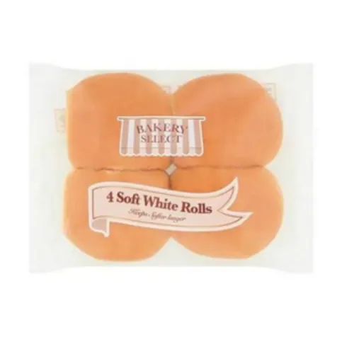 Bakery Select 4 Soft White Rolls