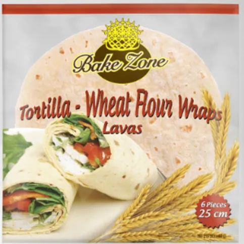 Bake Zone Wraps 25cm 6 Pack