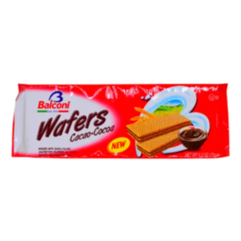 Balconi Wafers Cacao-Cocoa Wafers with Cocoa Filling 175g
