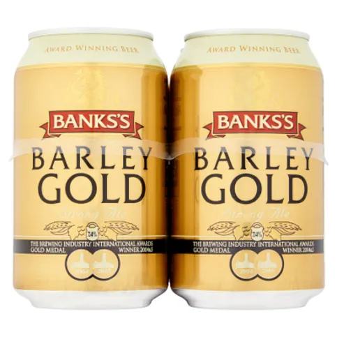 Banks's Barley Gold Strong Ale Beer 4 x 330ml Cans