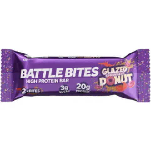 Battle Snacks Protein Battle Bites Glazed Sprinkled Donut 62g