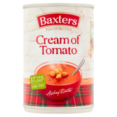 BAXTERS FAVOURTIES CREAM OF TOMATO SOUP PM£1.99 400G