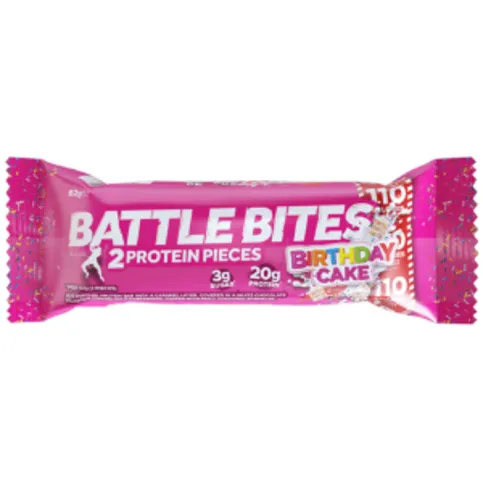 Battle Bites Birthday Cake Protein Bar 62g