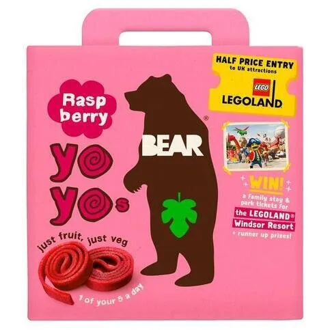 BEAR Yoyos Raspberry Multipack 5 x 20g