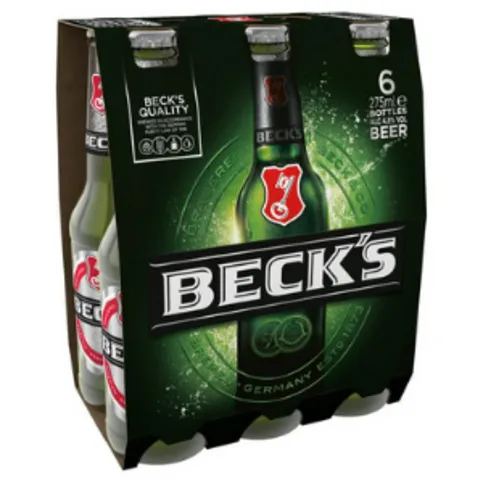 Beck's German Pilsner Beer Bottles 6 x 275ml