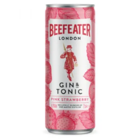 Beefeater Pink Strawberry Gin & Tonic Can 200ml 25cl