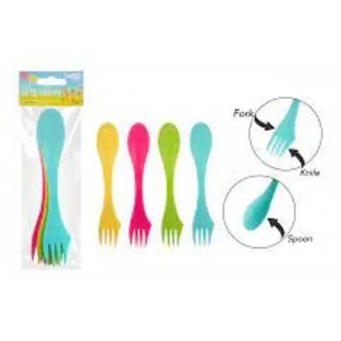 Bello 3 In 1 Party Cutlery 4 Pack