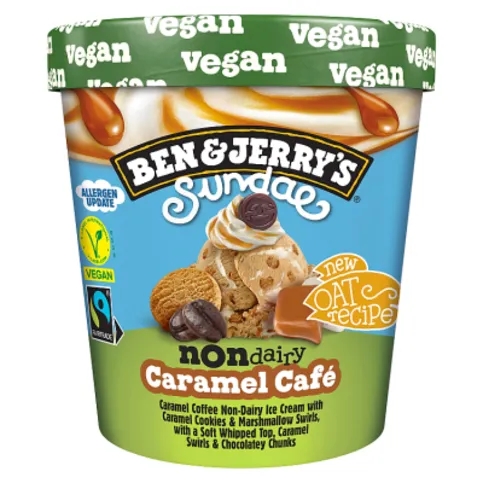 Ben & Jerry's Ice Cream Tub Non Dairy Caramel Café Sundae 427ml