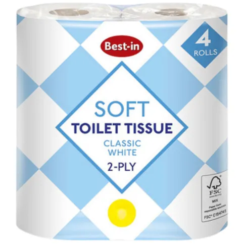 Best-In Soft Toilet Tissue 4 Pack