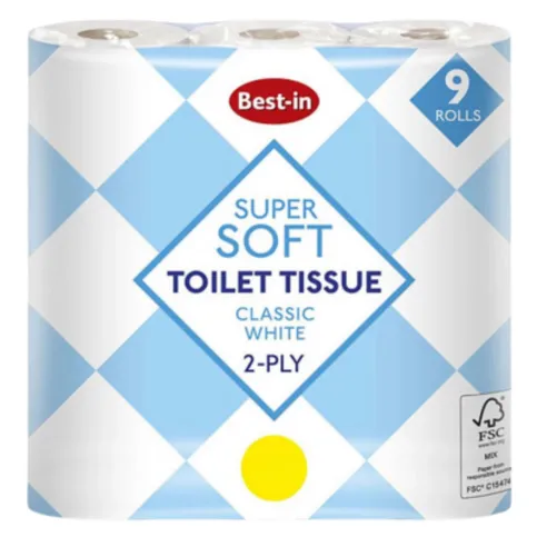 Best-In Super Soft Toilet Tissue Classic 9 Pack