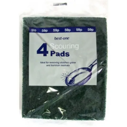 Best One Green Scouring Pads 4 Pack