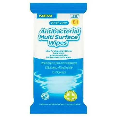 Best One Antibacterial Multi Surface Wipes 50 Pack