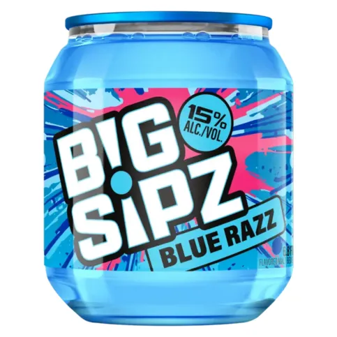 Big Sipz Blue Razz Cup 200ml 15% ABV