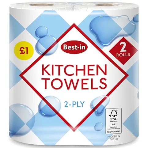Best-In Kitchen Towel Jumbo 2ply 2 Roll