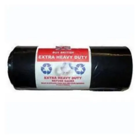 Extra Heavy Duty Black Bags Recycled 50 Roll Pack