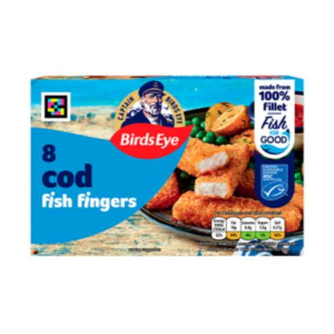 Birds Eye 8 Cod Fillet Fish Fingers 224g