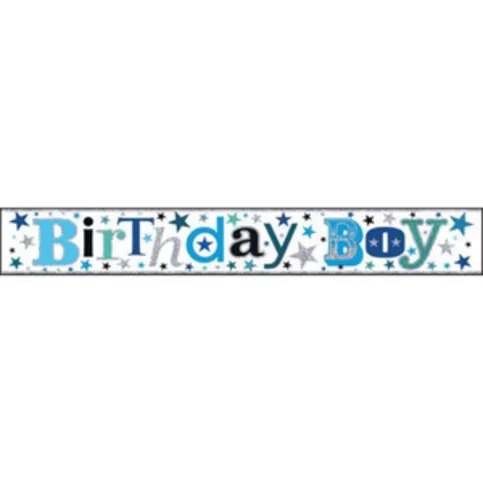 Foil Birthday Boy Banner