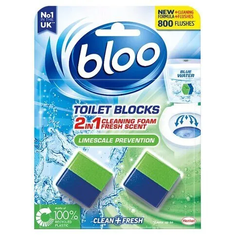 Bloo Toilet Blocks Limescale Prevention 2 x 50g (100g)