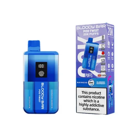 Bloody Bar 20K Prefilled Pod Kit Blue Razz Ice Blueberry Raspberry