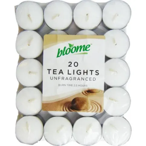 Bloome Unscented 20 Tealights Candle