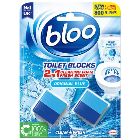 BLOO ORIGINAL BLUE TOILET BLOCKS (2X50G)